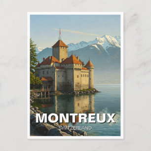 Montreux Schweiz Schloss Chillon Postkarte