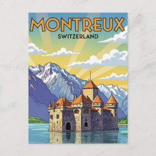 Montreux Schweiz Schloss Chillon Postkarte