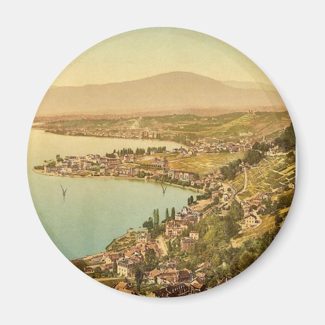 Montreux und Clarens, Geneve Lake, Schweiz VI Magnet (Vorne)
