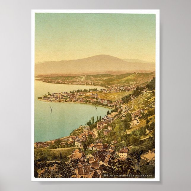 Montreux und Clarens, Geneve Lake, Schweiz VI Poster (Vorne)