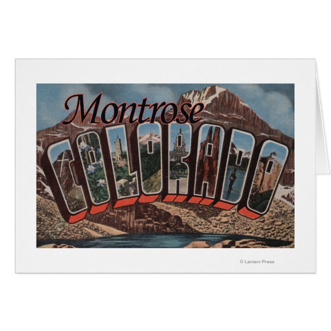 Montrose, Colorado - Große Buchstabenszenen (Vorderseite (Horizontal))