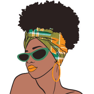Montserrat Afro Lady mit Madras Wrap Kaffeetasse