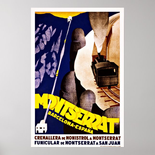 Montserrat Barcelona Espana Poster (Vorne)