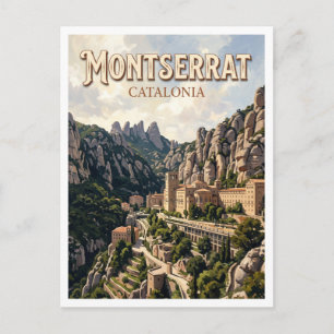 Montserrat-Bergheiligtum Spanien Postkarte