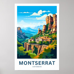 Montserrat Caribbean Travel Print Poster