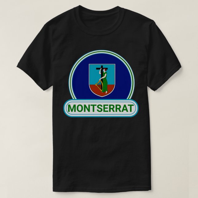Montserrat Country Abzeichen T-Shirt (Design vorne)
