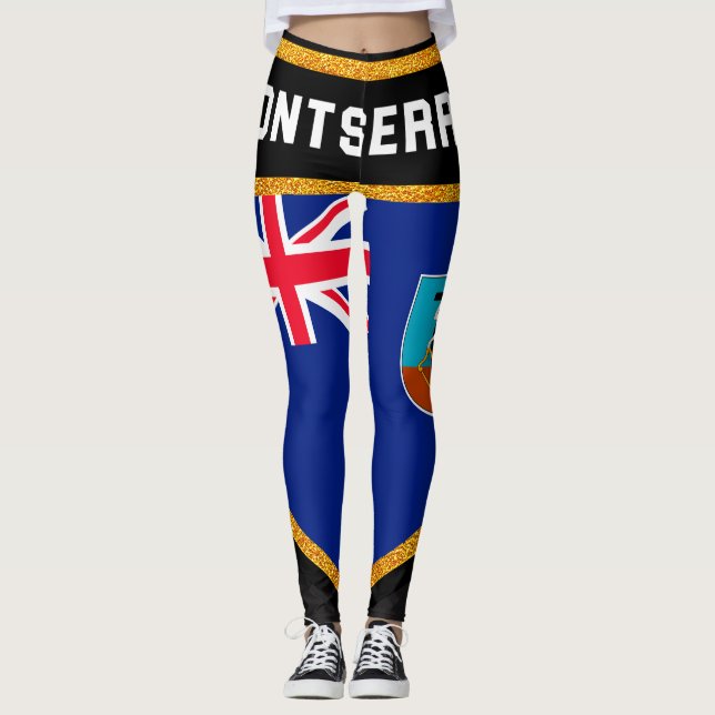 Montserrat-Flagge Leggings (Vorderseite)