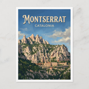 Montserrat Gebirgsklippen Spanien Postkarte