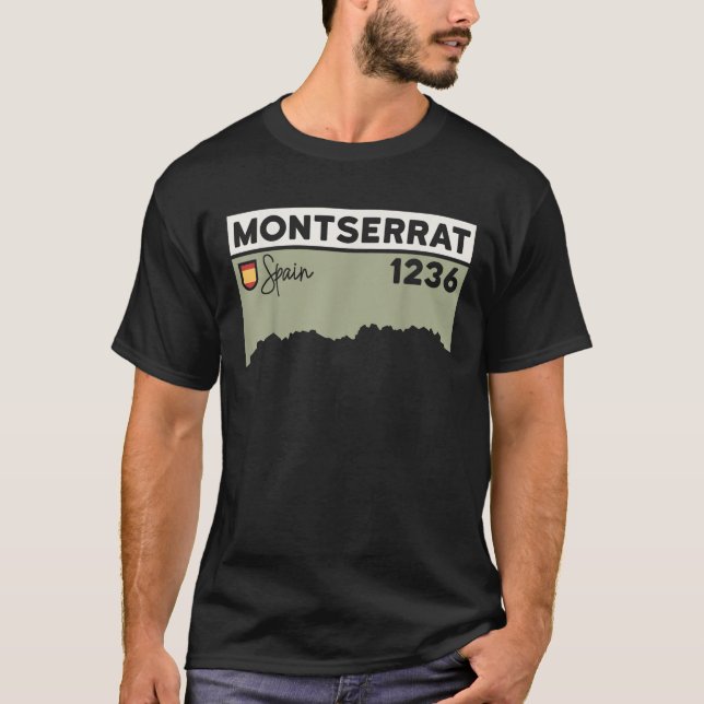 Montserrat Height Wanderkloster Barcelona Spanien  T-Shirt (Vorderseite)