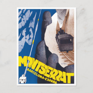 Montserrat - Seilbahn Spanien Vintage Postkarte