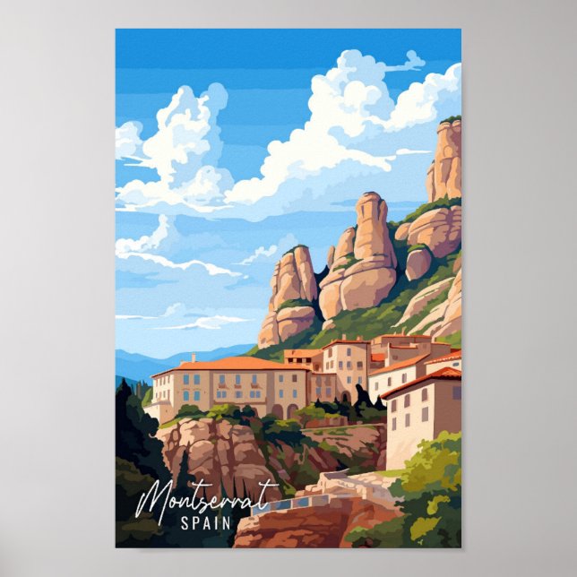 Montserrat Spanien Kunstzeitalter Poster (Vorne)