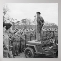 Monty adressing the troops - WW2 - 1944