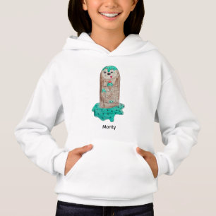 Monty das Faultier genießt Eiscreme – Süße Handzei Hoodie