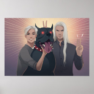 Monty, SImon & Peaches - Funny Poster