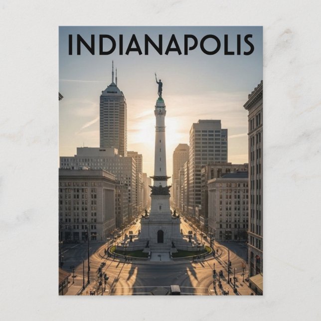 Monument Circle Indiana Indianapolis Postkarte (Vorderseite)