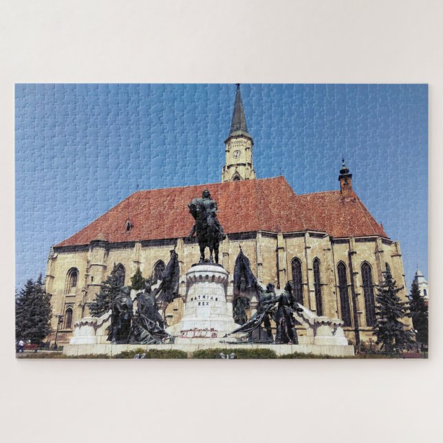 Monument Matthias Corvinus und St- Michaelkirche Puzzle (Horizontal)