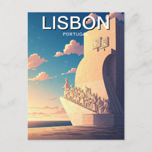 Monument of the Discoveries Sunset Postkarte