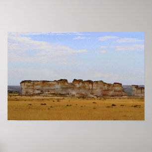 Monument Rocks in West-Kansas Poster