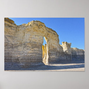 Monument Rocks Key Hole Arch, Kansas Poster