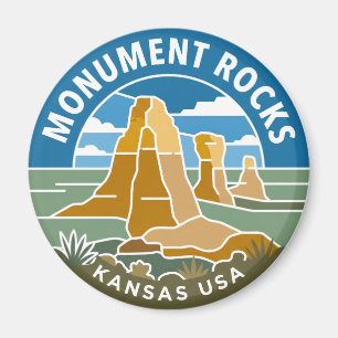 Monument Rocks USA Magnet