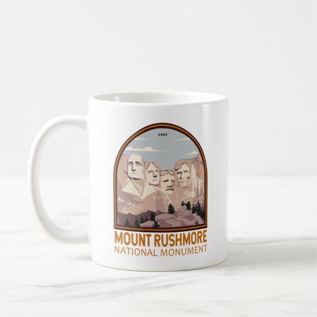 Monument Rushmore Nationalparkprojekt des Süd-Dako Kaffeetasse (Links)