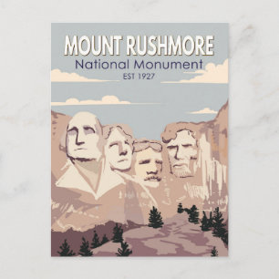 Monument Rushmore Nationalparkprojekt des Süd-Dako Postkarte