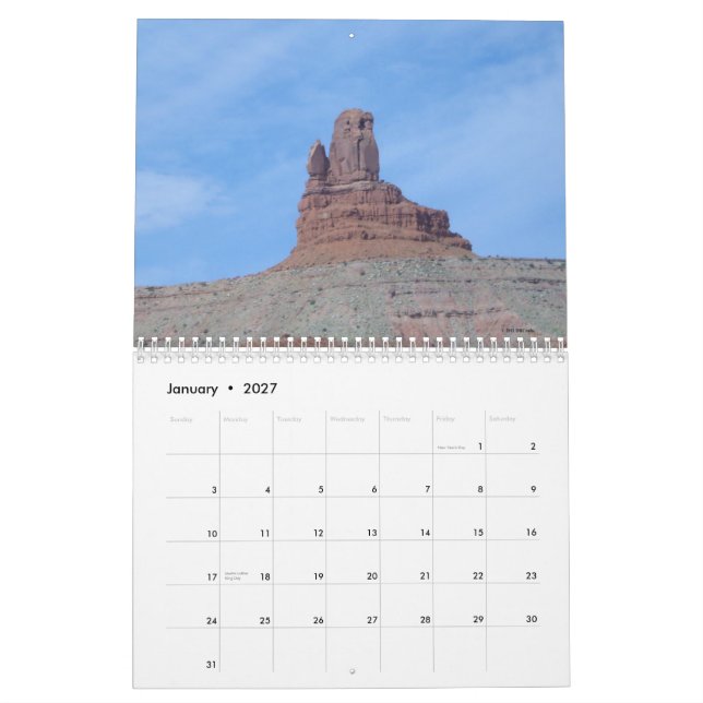 Monument-Tal-12-monatiger Kalender (Jan 2027)