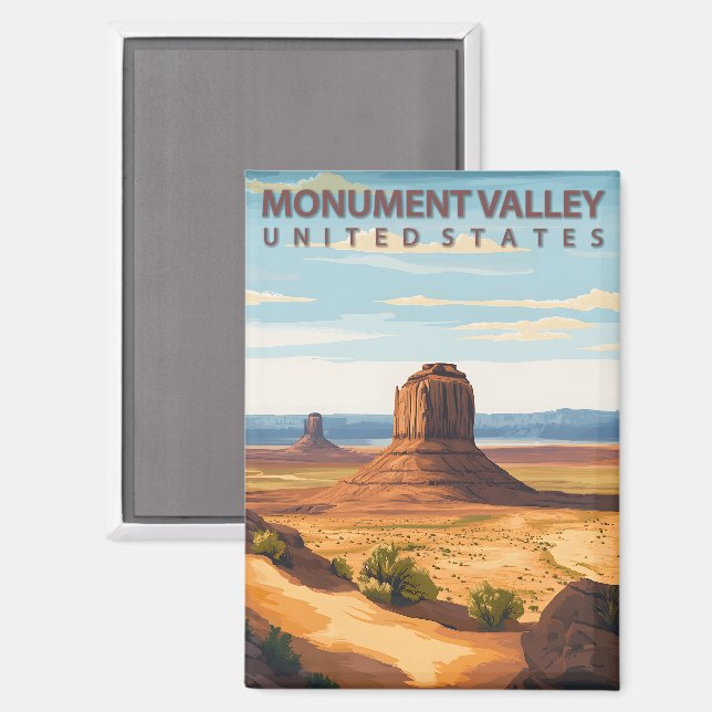 Monument Tal Arizona Magnet (Vorderseite/Rückseite)