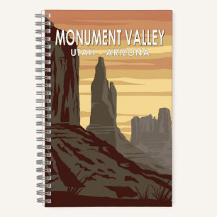 Monument Tal Arizona Utah Vintag Notizbuch