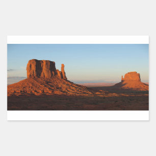 Monument-Tal-Utah-Wüsten-Felsformation Rechteckiger Aufkleber