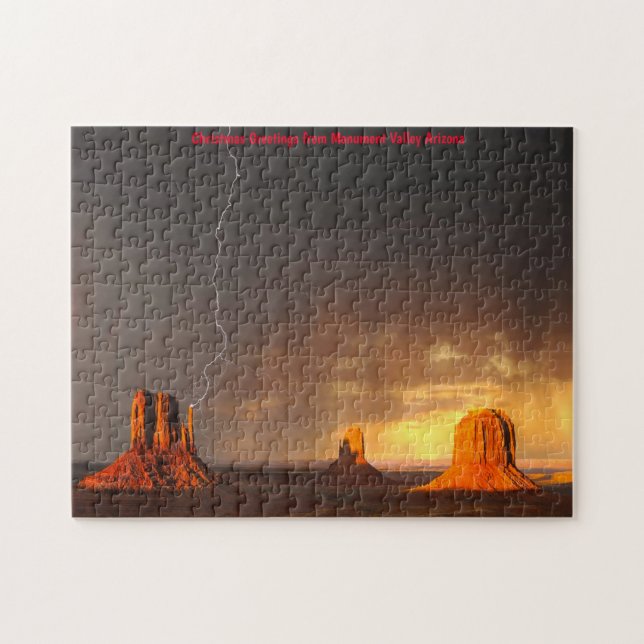 Monument Valley Arizona. Weihnachtsgrüße Jigsa Puzzle (Horizontal)