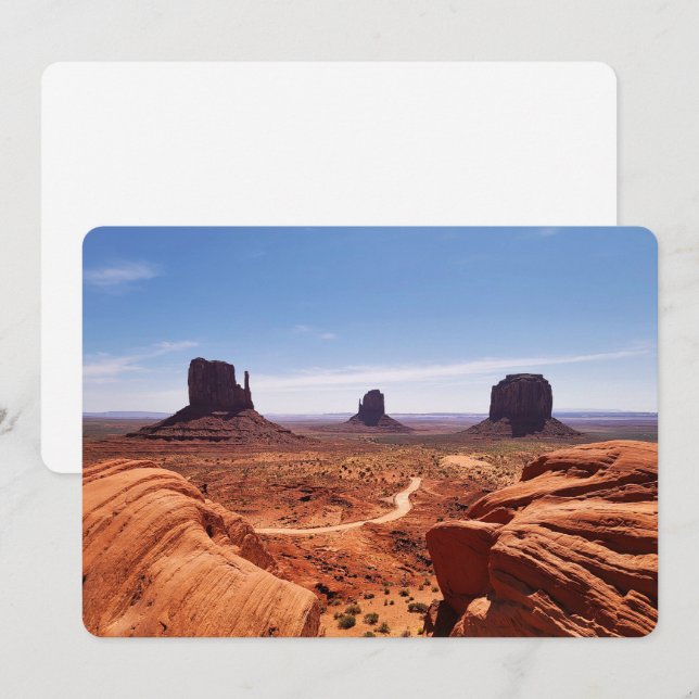 Monument Valley Flat Holiday Card Feiertagskarte (Vorne/Hinten)