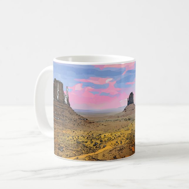 Monument Valley Kaffeetasse (Vorderseite Links)