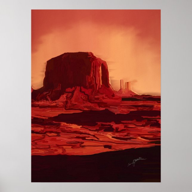 Monument Valley Landschaftsdruckpapier Poster (Vorne)