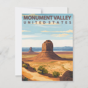 Monument Valley Navajo Nation Vintag Postkarte