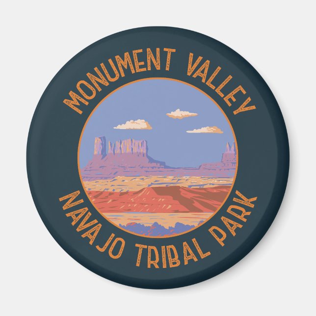 Monument Valley Navajo Tribal Park Vintag Magnet (Vorne)