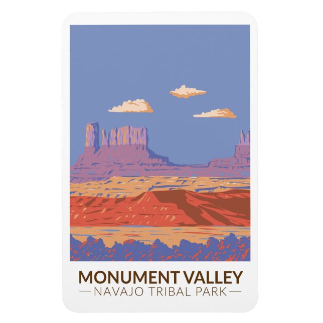 Monument Valley Navajo Tribal Park Vintag Magnet (Vertikal)