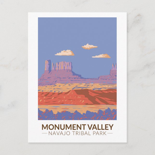 Monument Valley Navajo Tribal Park Vintag Postkarte (Vorderseite)