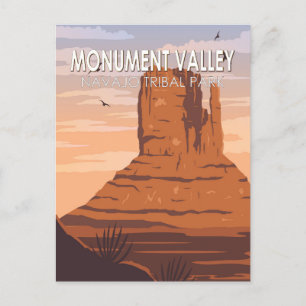 Monument Valley Navajo Tribal Park Vintage auf Deu Postkarte