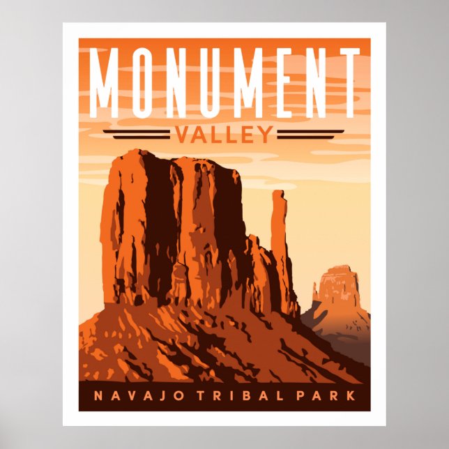 Monument Valley Reisetal Plakat Wand an Wand (Vorne)