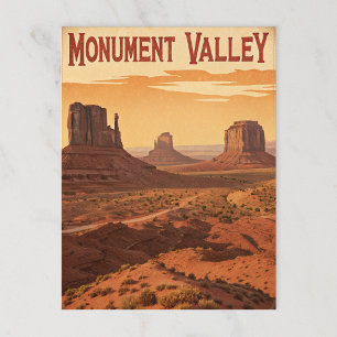 Monument Valley: Retro-Wüstenansicht Postkarte