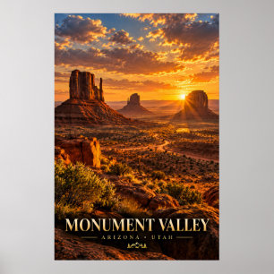 Monument Valley Sonnenuntergangs Poster Arizona