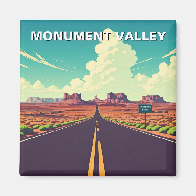 Monument Valley Travel Navajo Nation Pastel Magnet (Vorne)