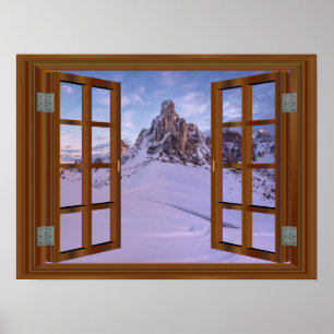 Monument Valley USA Imitate Fensteransicht Winter Poster
