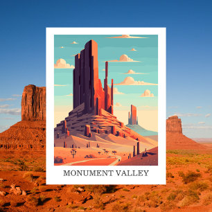 Monument Valley, USA: Reise Vintage Postkarte