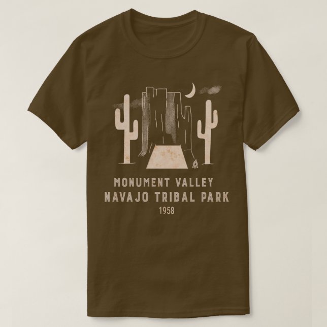 Monument Valley Utah Arizona Backpacking Camping H T-Shirt (Design vorne)