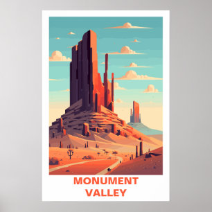 Monument Valley Vintage Reise Kunst Druck Wüste Poster