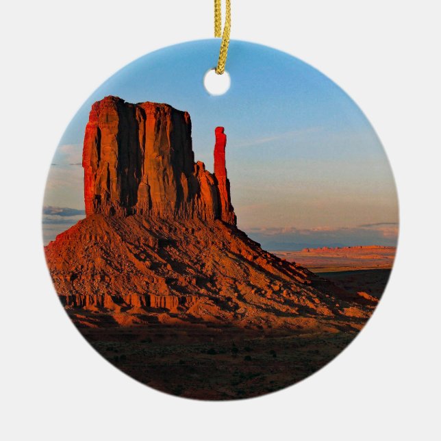 Monument Valley Weihnachten Keramik Ornament (Vorne)