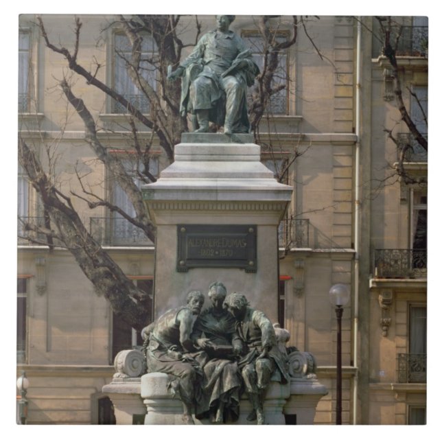 Monument zu Alexander Dumas pere (1802-70) Fliese (Vorderseite)