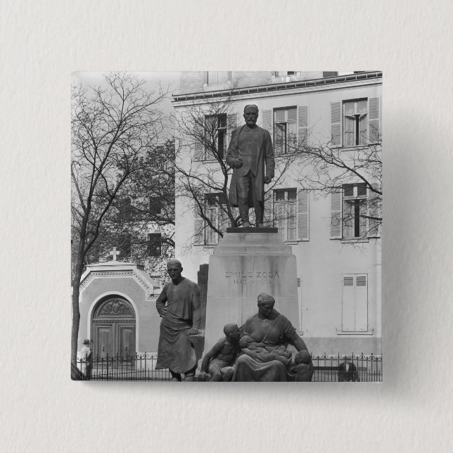 Monument zu Emile Zola Button (Vorderseite)